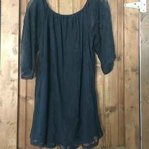 Lacy Navy blue dress